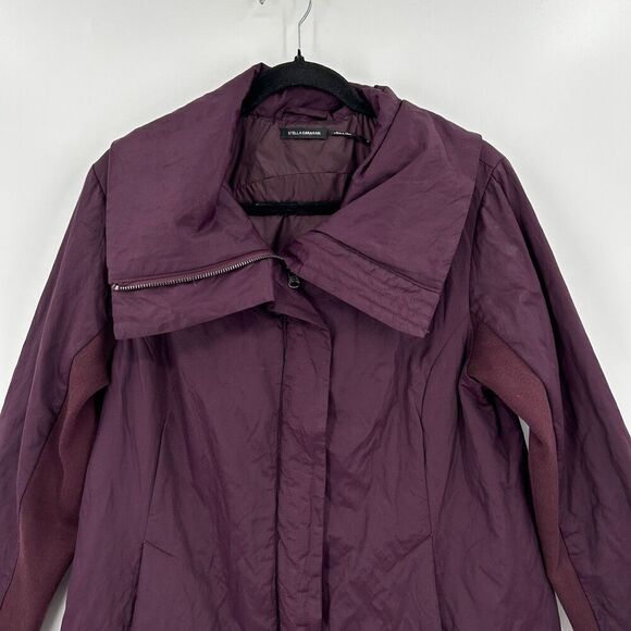 STELLA CARAKASI Women's Purple Long Line Full Zip Definitive Coat Size Medium - Picture 3 of 7